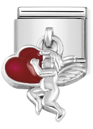 Nomination Silvershine Cupid with Red Heart 331805-08