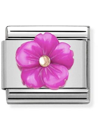 Nomination Rose Gold Flower in Fuchsia Mother of Pearl 430510-08