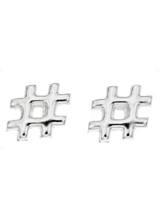 Silver Bar hashtag örhängen 7 mm 8070