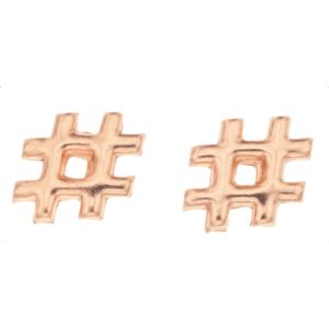 Silver Bar Hashtag guldpläterad 7 mm 8071 main product photo