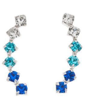 Silver Bar helix smycken 3-färgad blå 18 mm 8076