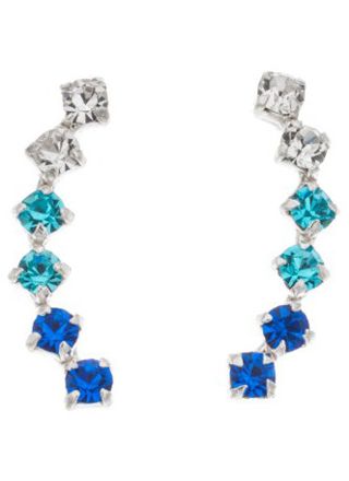 Silver Bar helix smycken 3-färgad blå 18 mm 8076