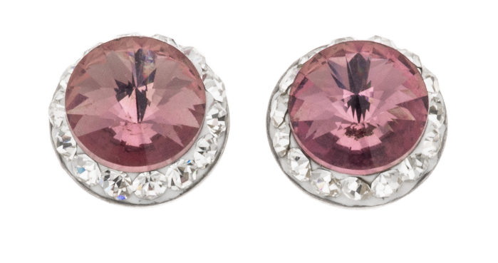 Silver Bar Spectrum stiftörhängen lila 8 mm 8187