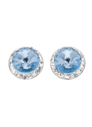 Silver Bar Spectrum stiftörhängen aqua 8 mm 8189