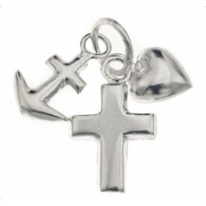 Silver Bar Hopp Tro ock kärlek hängsmycke 12 mm 8366 main product photo