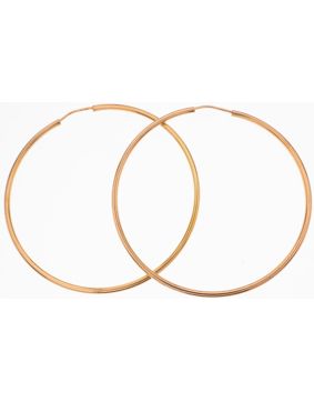 Silver Bar hoops guldpläterad silver 50 mm 8406