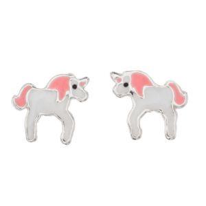 Silver Bar Unicorn stiftörhängen 9 mm 8451 main product photo