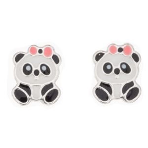 Silver Bar Baby panda örhängen 10 mm 8456 main product photo