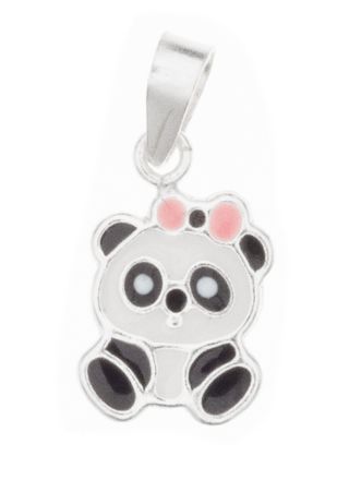 Silver Bar Baby Panda hängsmycke 9 mm 8478