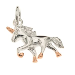 Silver Bar Unicorn 2-färgad hängsmycke 18 mm 8566 main product photo