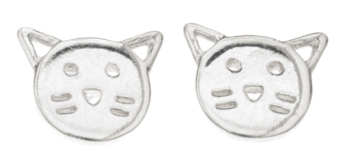 Silver Bar katt örhängen 9 mm 8615