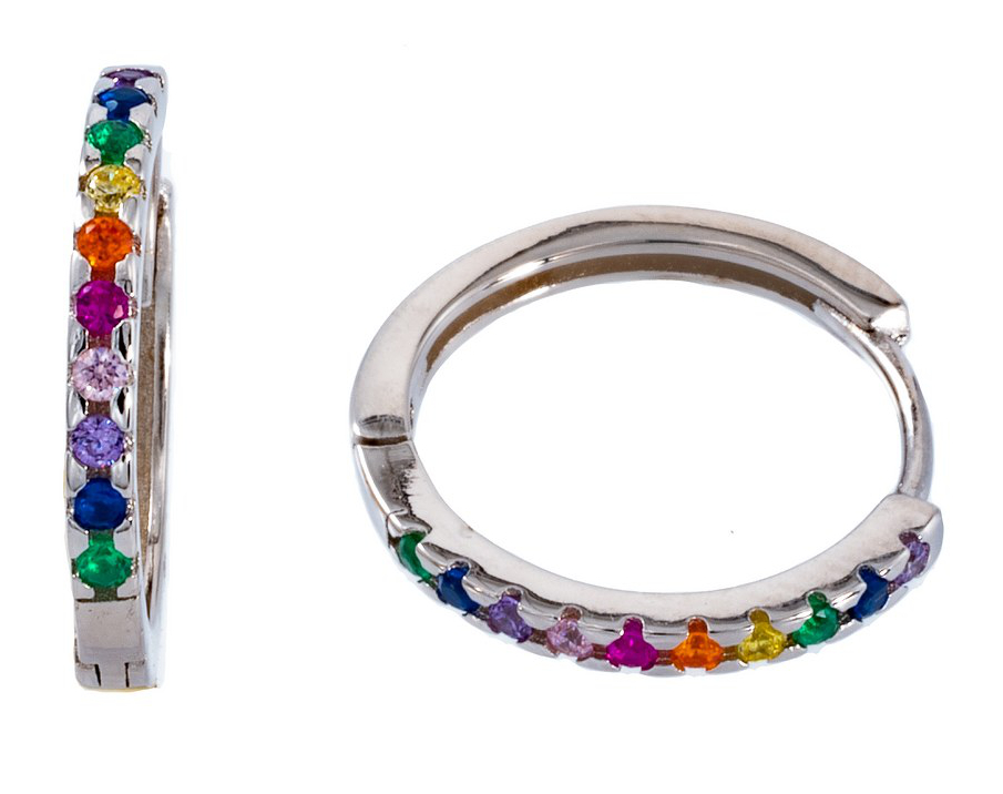 Silver Bar Pride 18mm örhängen 8641