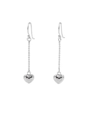 Silver Bar hjärta örhängen 8685