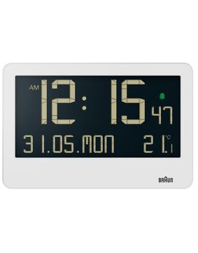 Braun digital väggklocka vit BC14W