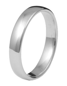 Kohinoor 903-520v 4mm förlovningsring, 14k vitguld