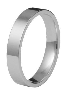 Kohinoor 903-526v 4mm förlovningsring 14k vitguld