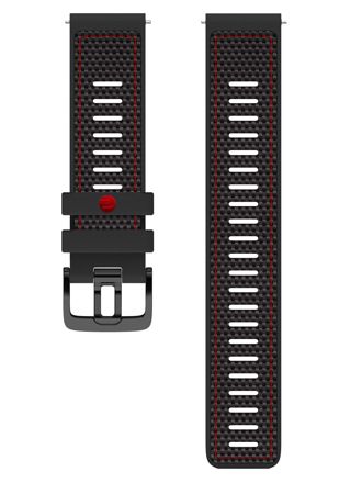 Polar armband med fkm-fusion 22 mm svart/röd storlek S-L 910100453