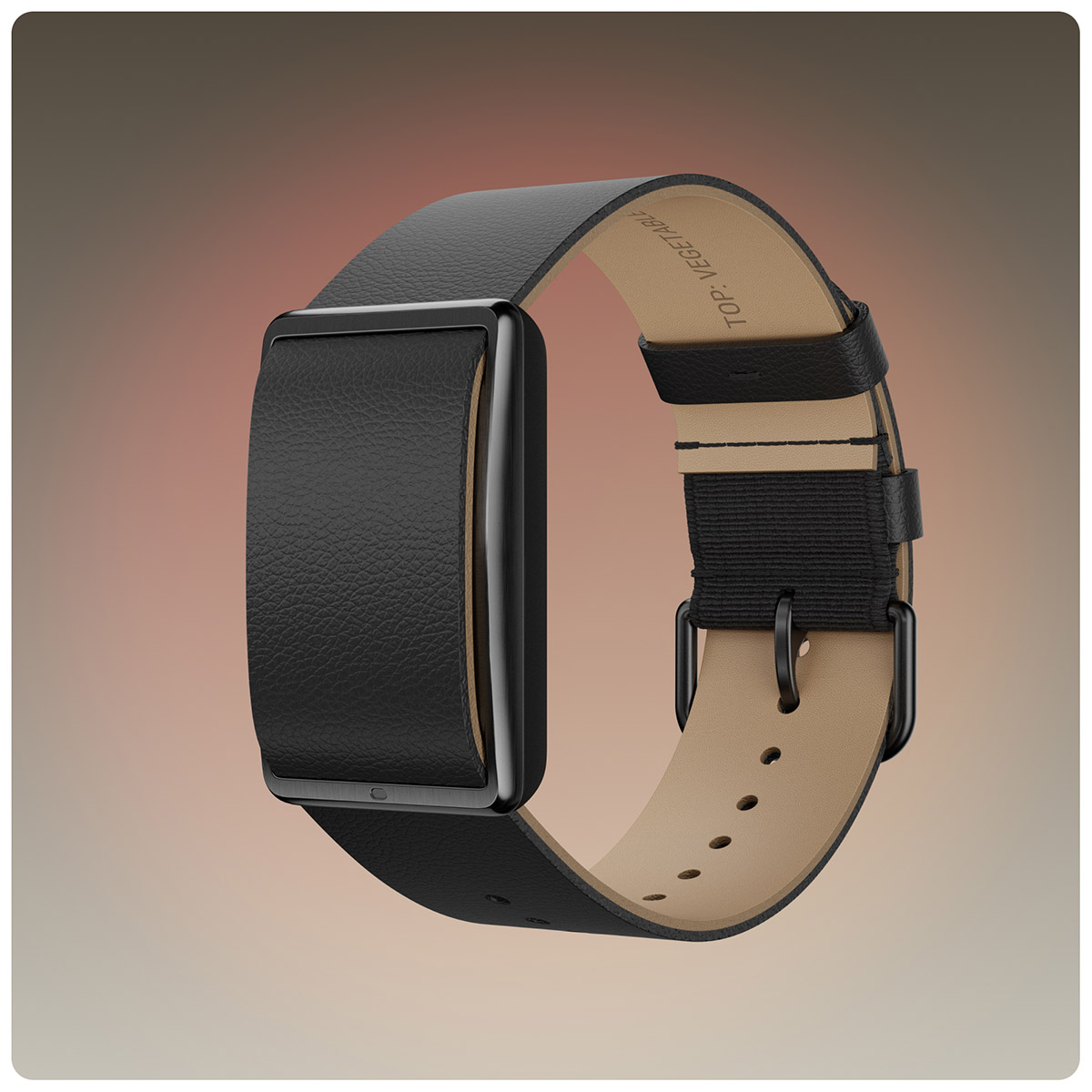 Polar Loop armband svart läder S-L