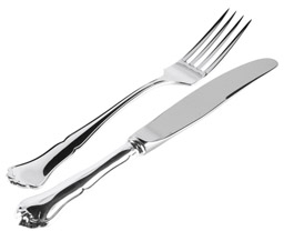 Chippedale bestick i silver, gafflar och knivar 6 st