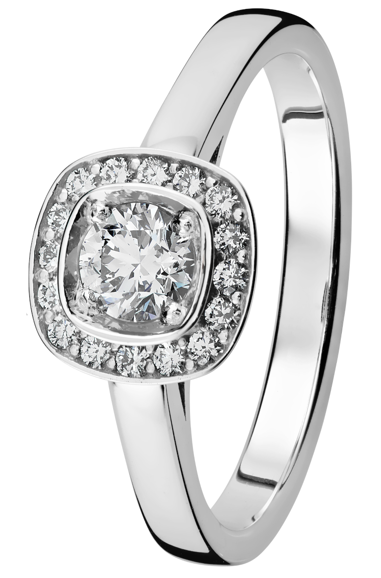 Kohinoor Stella vitguld diamantring 933-240V-44B4