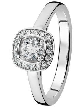 Kohinoor Stella vitguld diamantring 933-240V-44B4