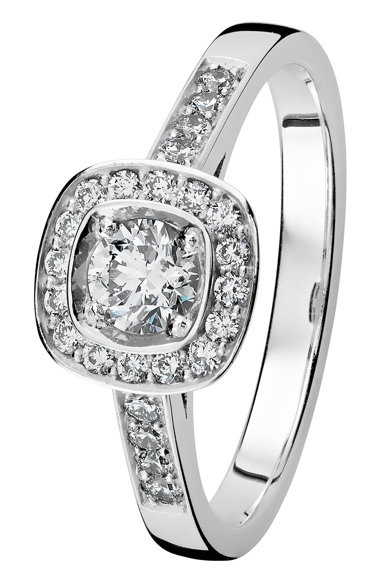 Kohinoor 933-240V-56B4 Diamantring vitguld Stella
