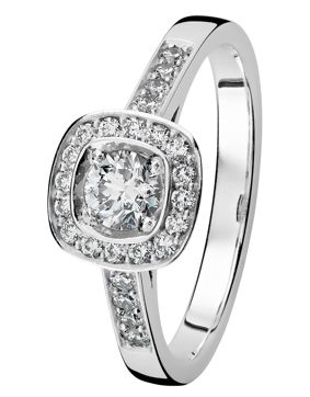 Kohinoor 933-240V-56B4 Diamantring vitguld Stella