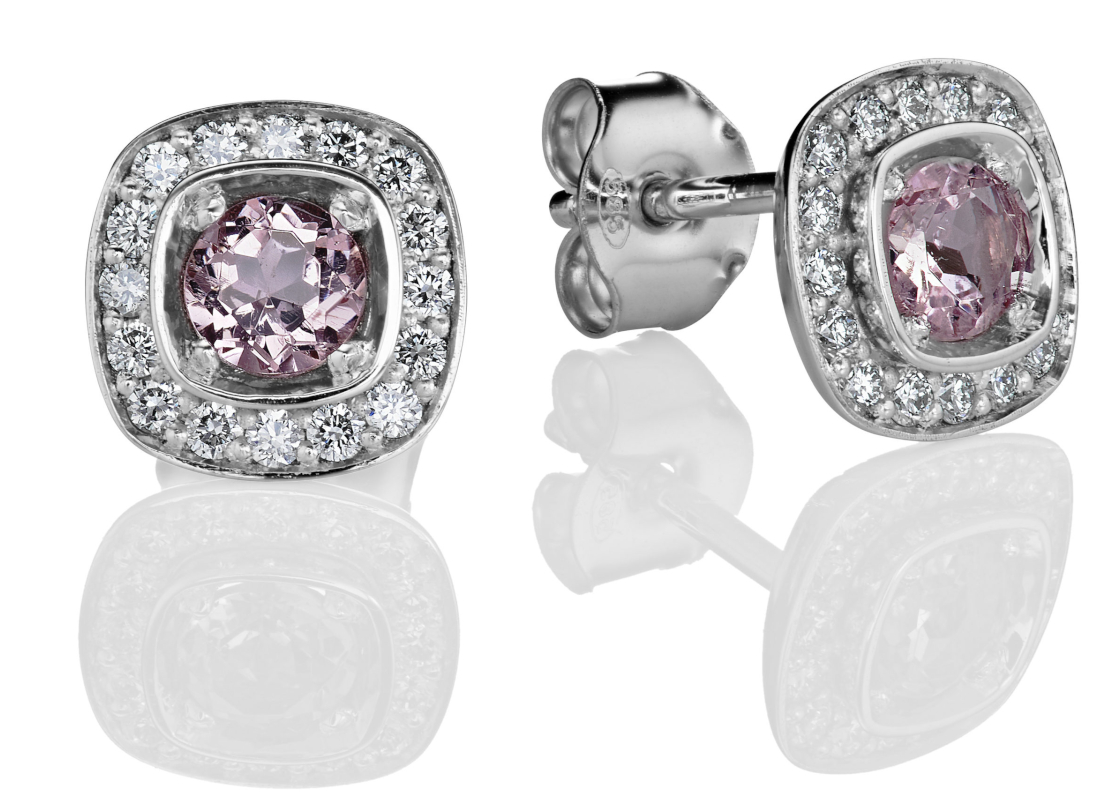 Kohinoor Stella vitguld morganit-diamantörhängen 943-240V-32MO