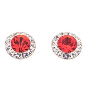 Silver Bar Spectrum stiftörhängen röd 6mm 997 main product photo