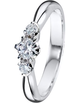 Kohinoor Helene 033-235V-25 Diamantring, Vitguld