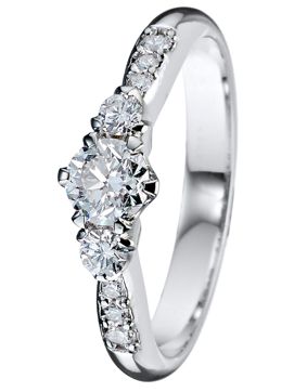 Kohinoor Helene 033-235V-38 Diamantring, Vitguld