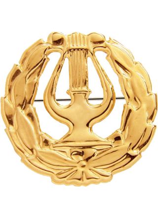 Student lyra / mors lyra / brosch lyra - 14k guld