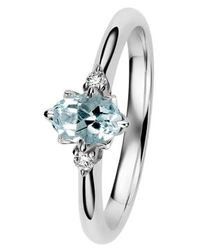 Kohinoor Rosa diamant akvamarin ring 033-260V-04A