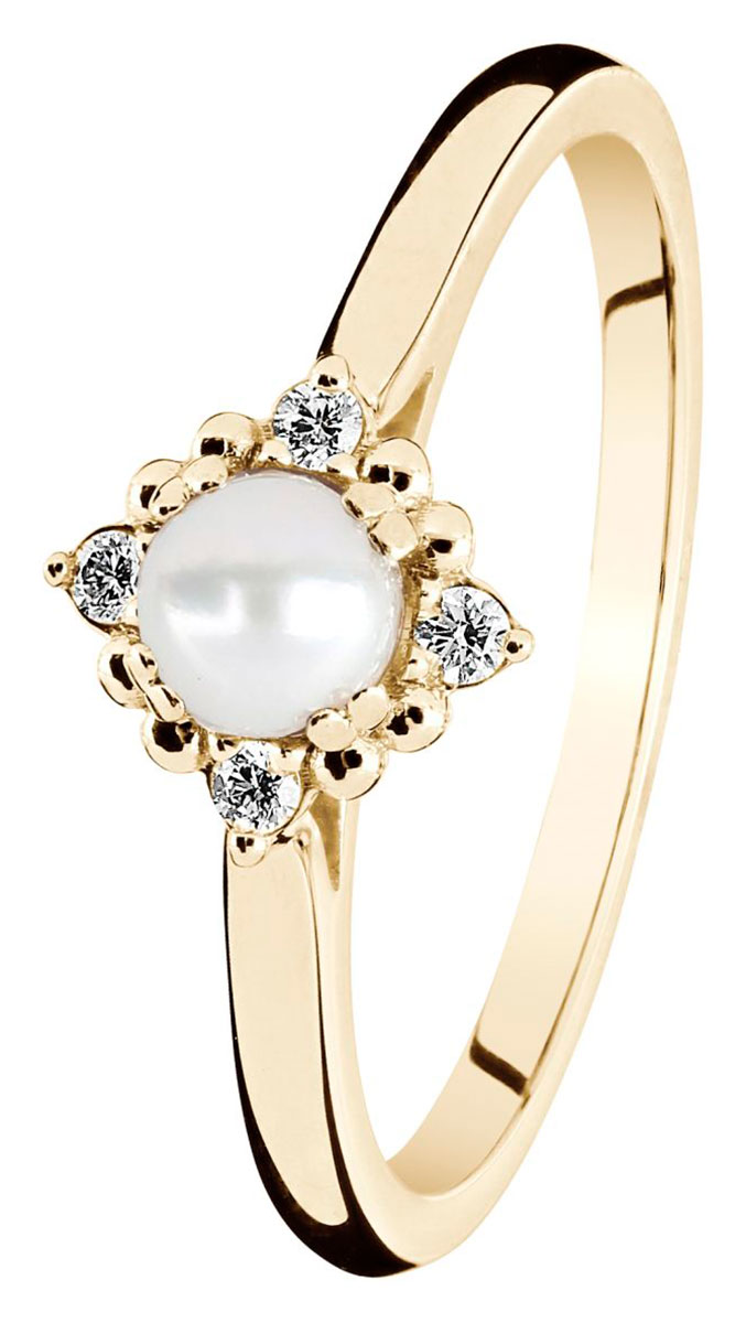 Kohinoor Celeste pärl-diamantring 033-440-04