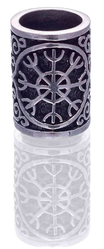 Northern Viking Jewelry Silver Helm Of Awe skäggsmycke NVJHE015