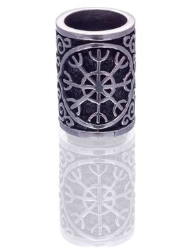 Northern Viking Jewelry Silver Helm Of Awe skäggsmycke NVJHE015