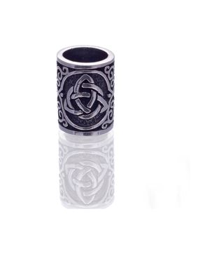 Northern Viking Jewelry Silver Celtic Knot skäggsmycke NVJHE017