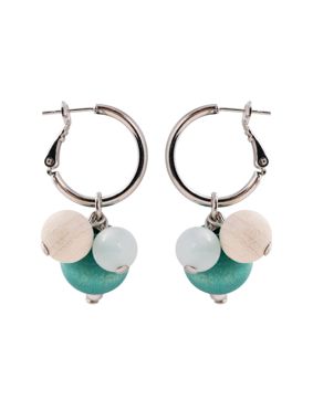 Aarikka Lydia vattengrönt/vit örhängen P891 A09617