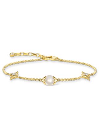 Thomas Sabo pearl with stars gulfärgad armband A1978-445-14-L19V 