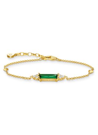Thomas Sabo armband green stone gold A2018-971-6-L19V