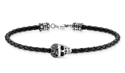 Thomas Sabo Skull crown silver armband A2055-805-11-L17,5