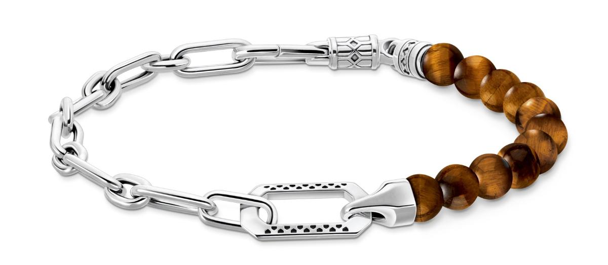 Thomas Sabo Rebel At Heart tigers eye half armband A2088-826-2-L19v