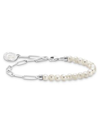 Thomas Sabo Charm Club Charmista white pearls armband A2129-158-14