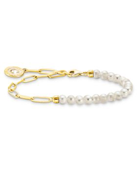Thomas Sabo Charm Club Charmista gold with pearl berlockarmband A2129-430-14