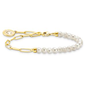 Thomas Sabo Charm Club Charmista gold with pearl berlockarmband A2129-430-14 main product photo