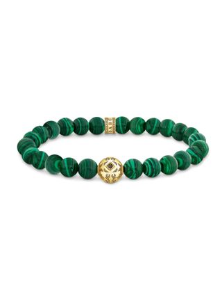 Thomas Sabo Rebel Wolf malachite armband A2145-140-6