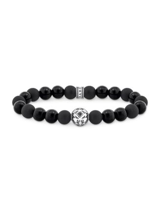 Thomas Sabo Rebel Wolf obsidian armband A2145-705-11