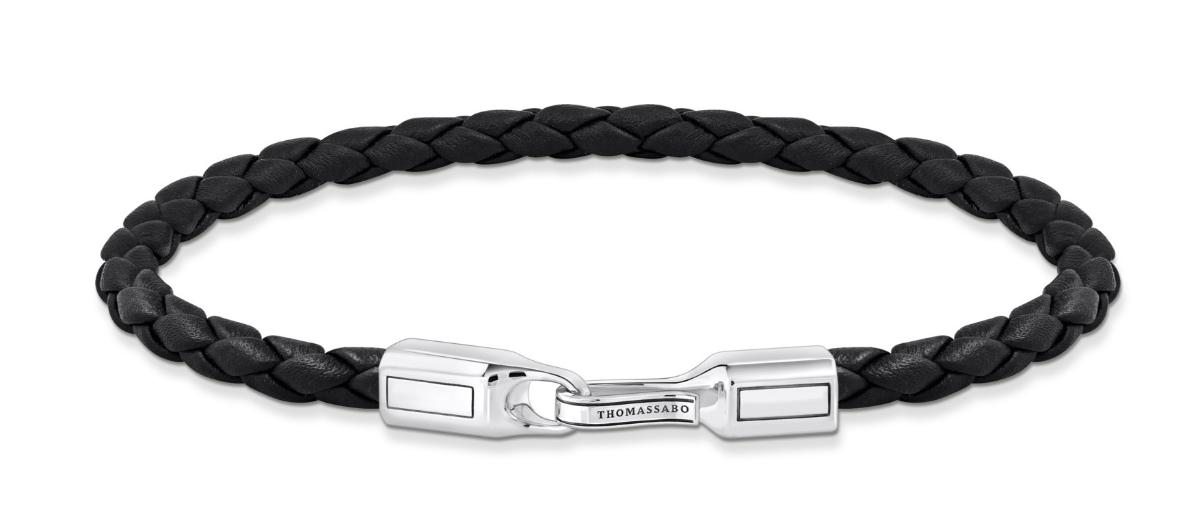 Thomas Sabo Rebel At Heart svart läderarmband 4 mm A2147-682-11
