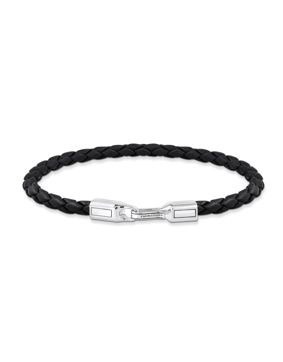 Thomas Sabo Rebel At Heart svart läderarmband 4 mm A2147-682-11