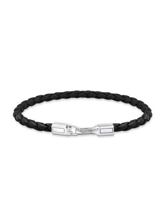 Thomas Sabo Rebel At Heart svart läderarmband 4 mm A2147-682-11